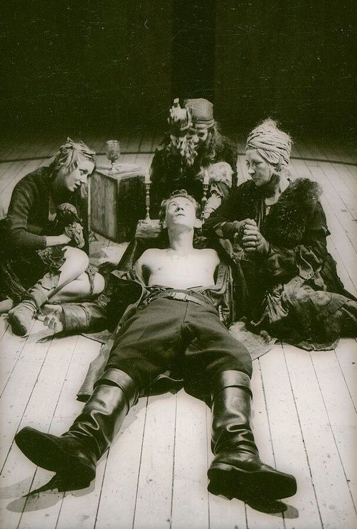 Macbeth demands further knowledge of the future from the Witches, Act 4 Scene 1.